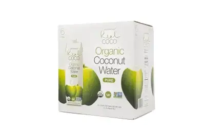 Real Coco, Organic Pure Coconut Water, 1 Litre (Case Of 6)